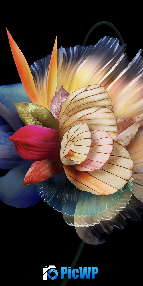 Abstract flower AMOLED 3K Mobile Wallpaper