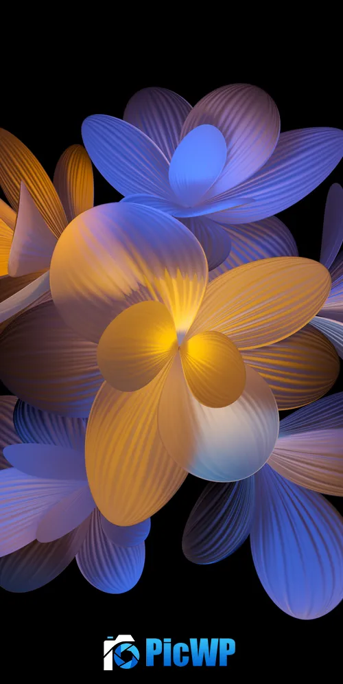 Abstract flower Floral 3K Mobile Wallpaper