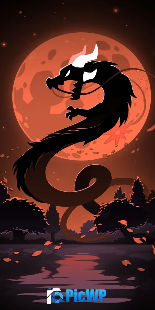 Dragon Blood Moon 3K Mobile Wallpaper