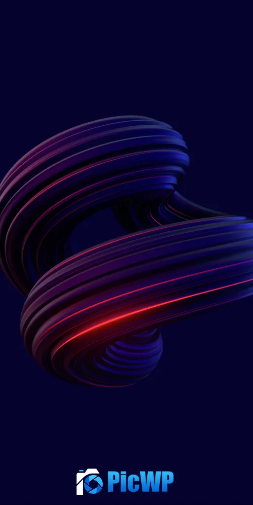 3D background Dark blue 3K Mobile Wallpaper