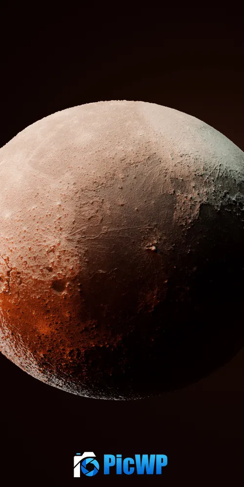 Moon 3D Render 3K Mobile Wallpaper