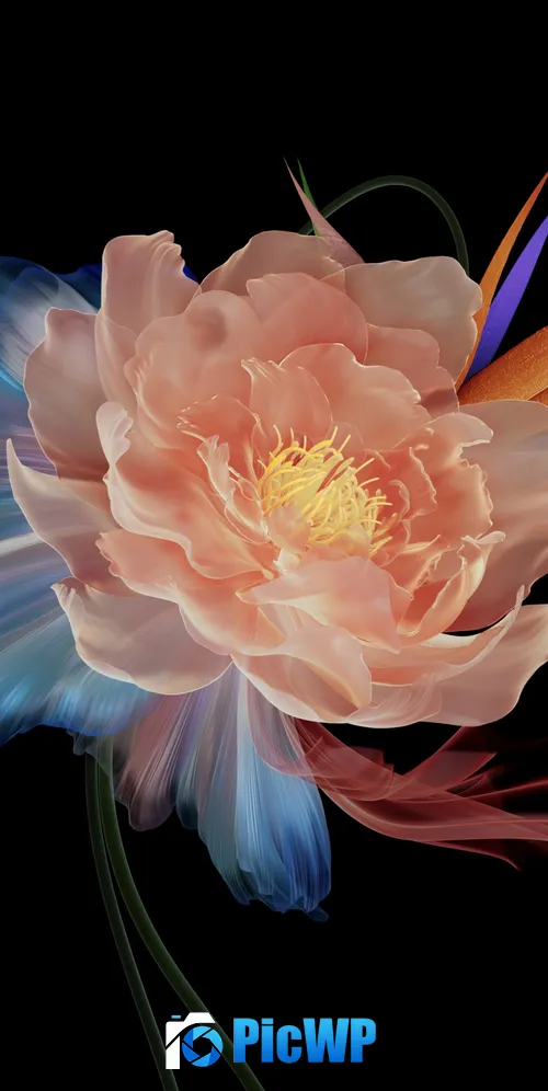 Abstract flower Multicolor 3K Mobile Wallpaper