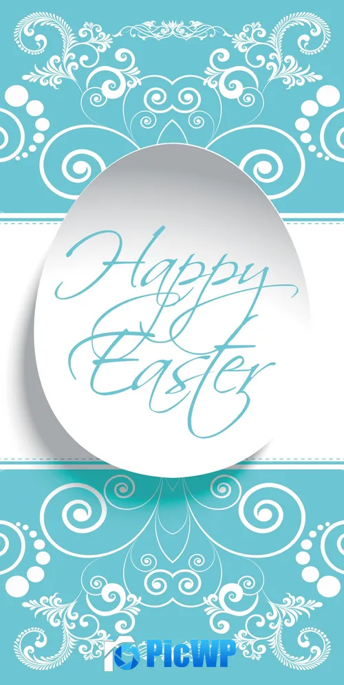 Happy Easter Floral 3K Mobile Wallpaper
