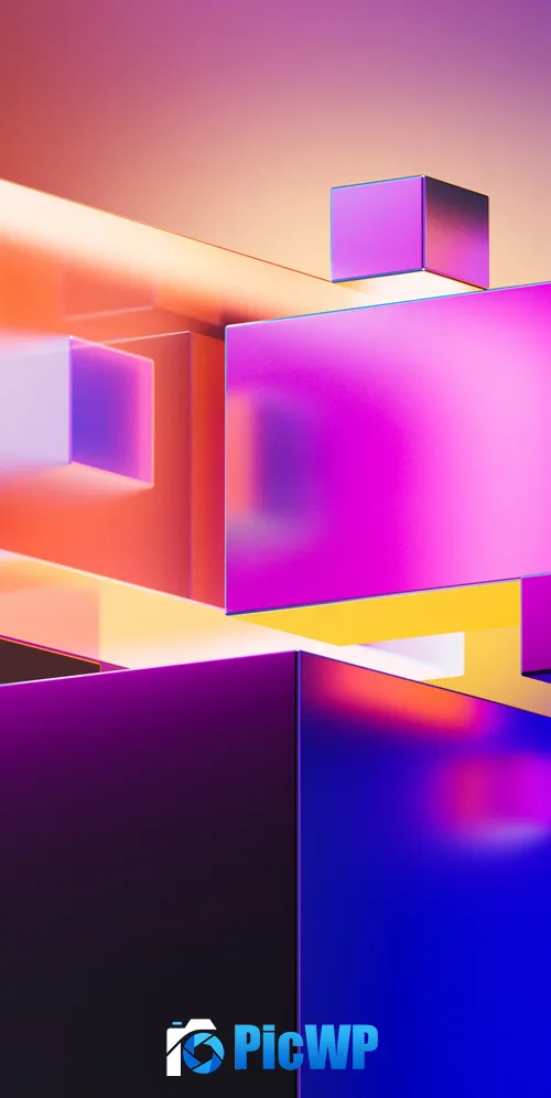3D background Geometric 3K Mobile Wallpaper