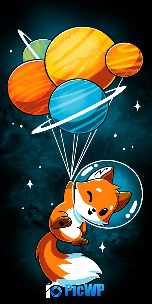 Fox Astronaut 3K Mobile Wallpaper