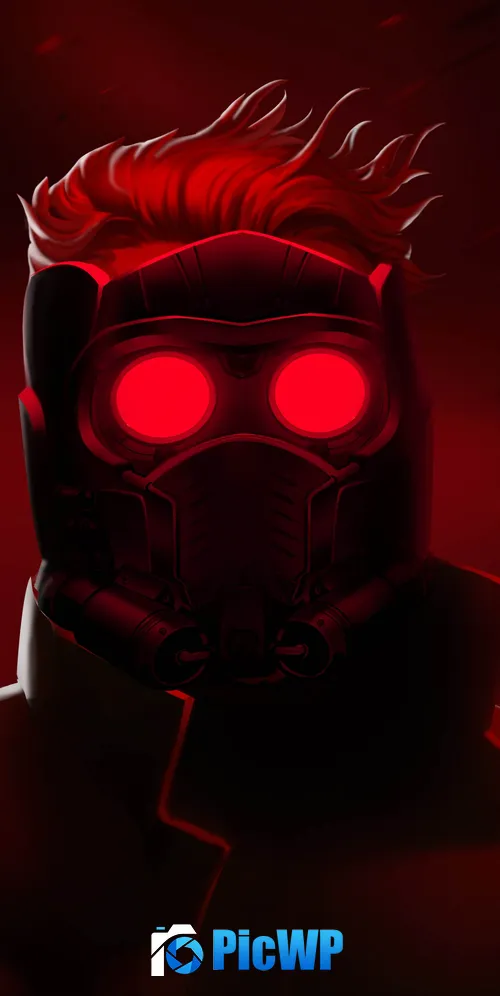Star-Lord Red aesthetic 3K Mobile Wallpaper