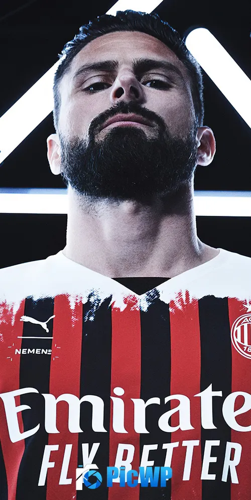 Olivier Giroud AC Milan 3K Mobile Wallpaper
