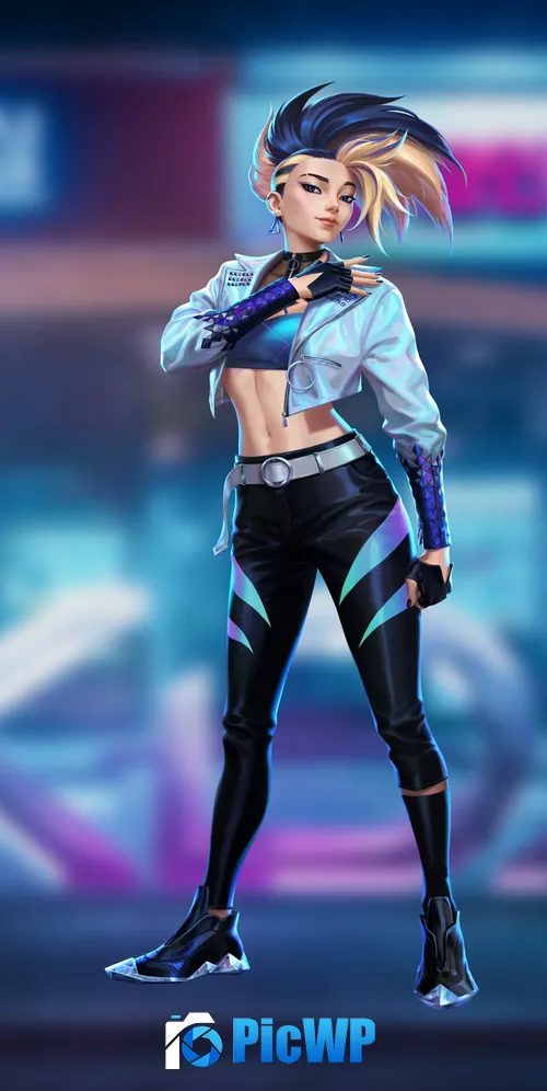 KDA Akali K-pop 3K Mobile Wallpaper