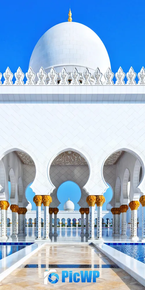 Sheikh Zayed Grand Mosque Abu Dhabi 3K Mobile Wallpaper