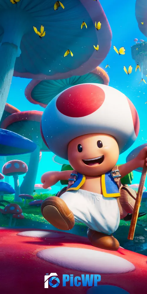 The Super Mario Bros. Movie Toad 3K Mobile Wallpaper