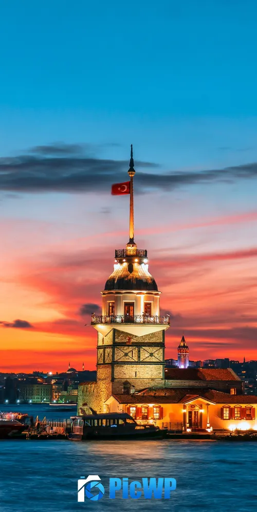Kız Kulesi Maiden's Tower 3K Mobile Wallpaper