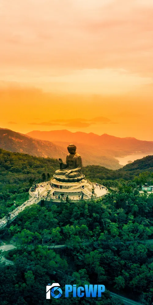 Tian Tan Buddha Hong Kong 3K Mobile Wallpaper