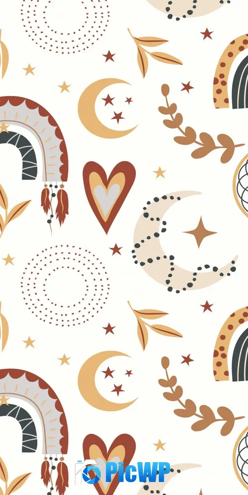 Pattern Boho art 3K Mobile Wallpaper