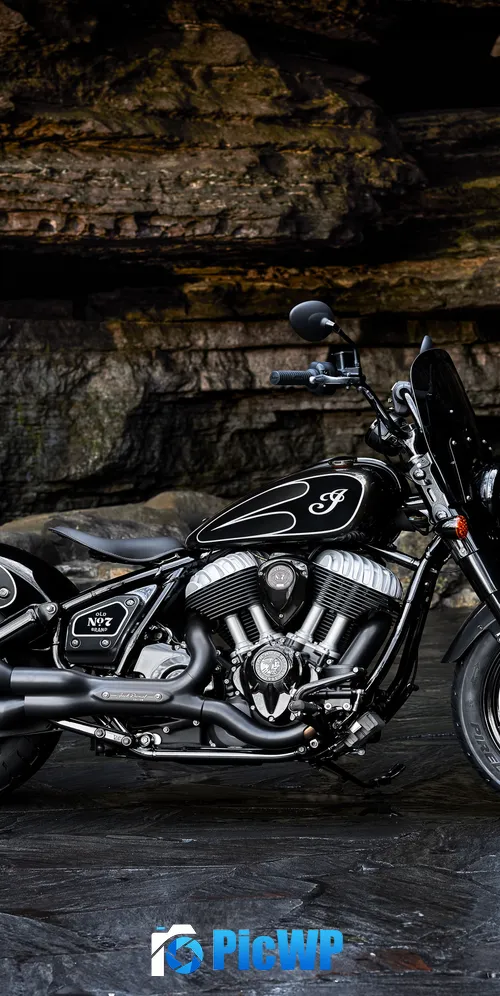 Indian Chief Bobber Dark Horse Cruiser motorcycle 3K Mobile Wallpaper