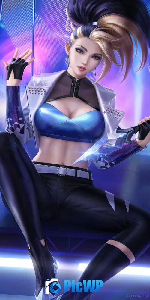 KDA Akali League of Legends 3K Mobile Wallpaper