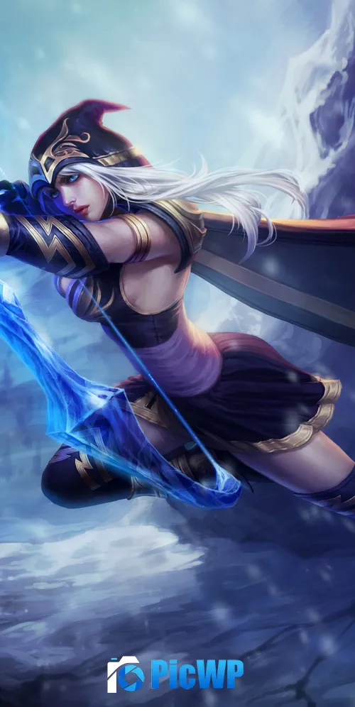 Ashe League of Legends 3K Mobile Wallpaper