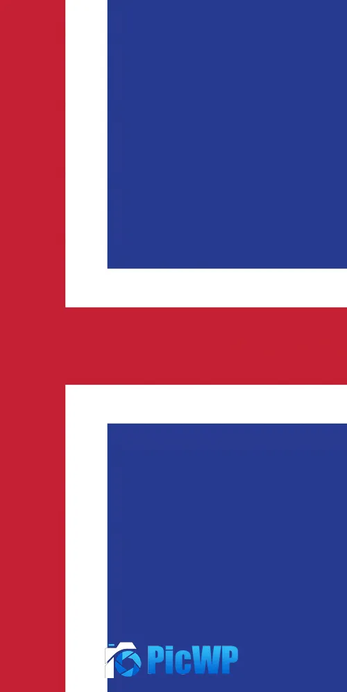 Flag of Iceland National flag 3K Mobile Wallpaper