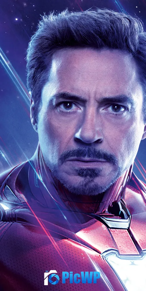 Robert Downey Jr as Iron Man in Avengers: Endgame 3K Mobile Wallpaper