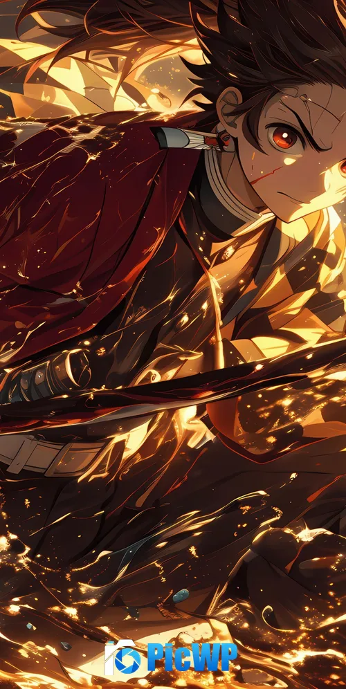 Tanjiro Kamado Action 3K Mobile Wallpaper