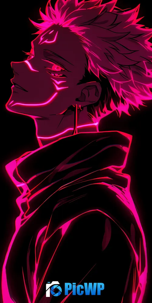 Sukuna Pink aesthetic AMOLED 3K Mobile Wallpaper