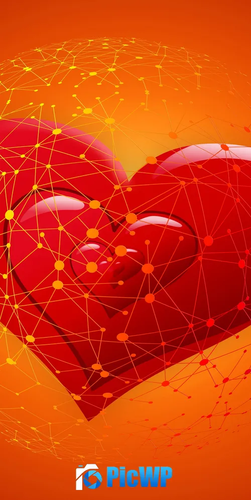 Love hearts Red hearts 3K Mobile Wallpaper