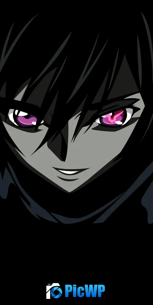 Lelouch Lamperouge Black background 3K Mobile Wallpaper