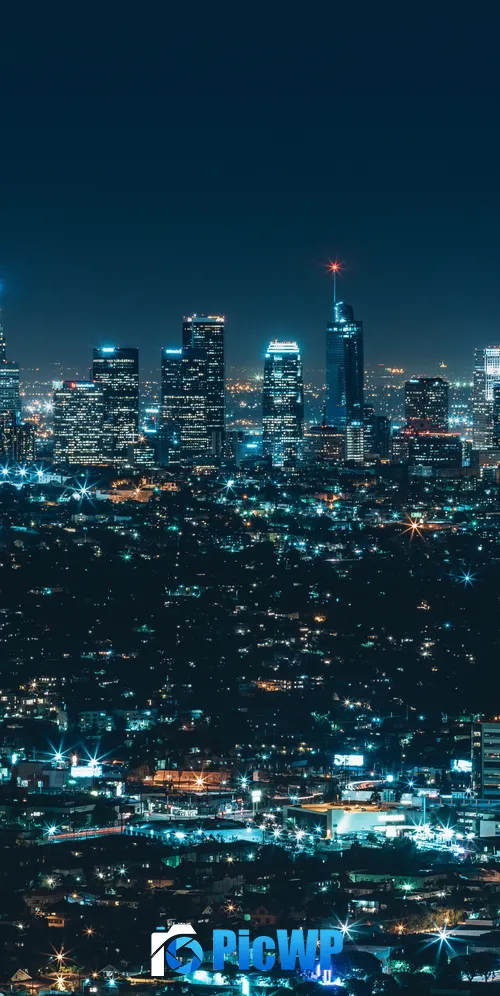 Los Angeles City Night City 3K Mobile Wallpaper