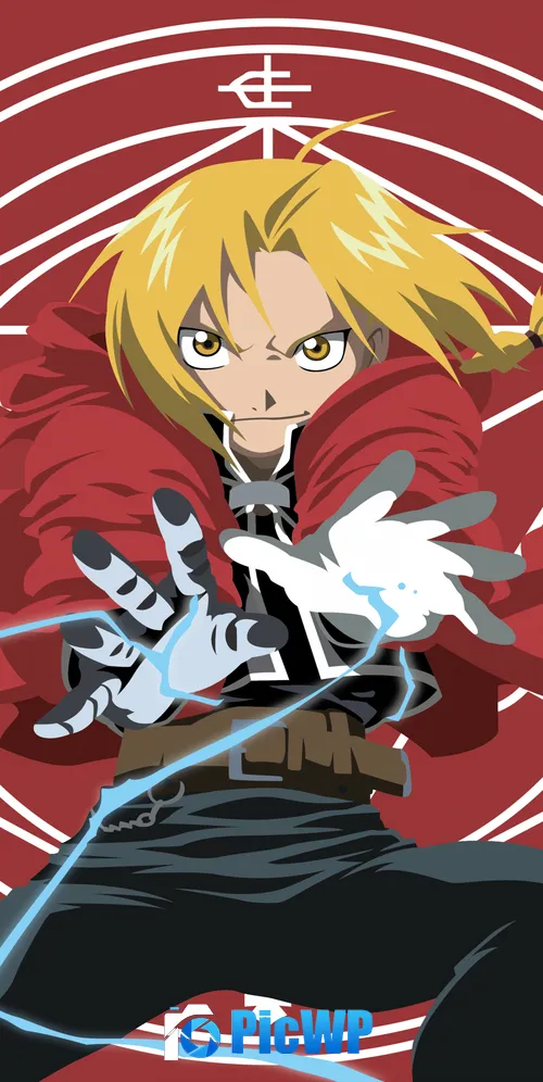 Edward Elric Lightning Strike 3K Mobile Wallpaper