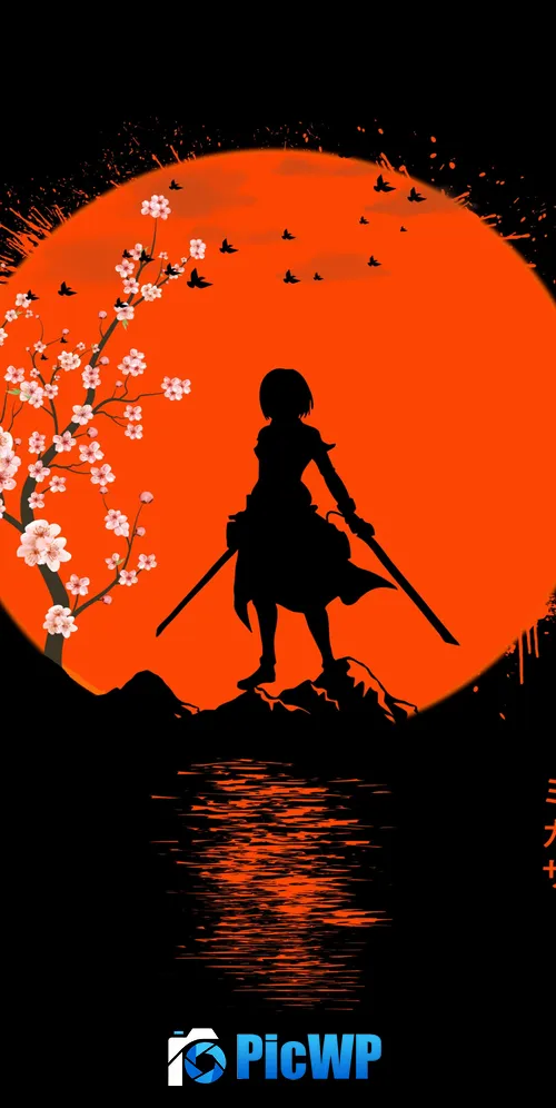 Mikasa Ackerman AMOLED 3K Mobile Wallpaper