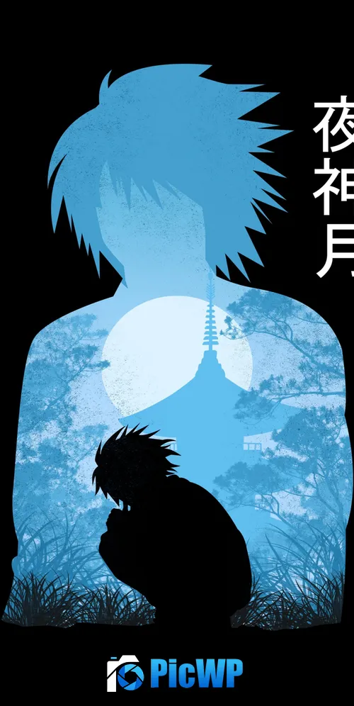 Light Yagami Black background 3K Mobile Wallpaper