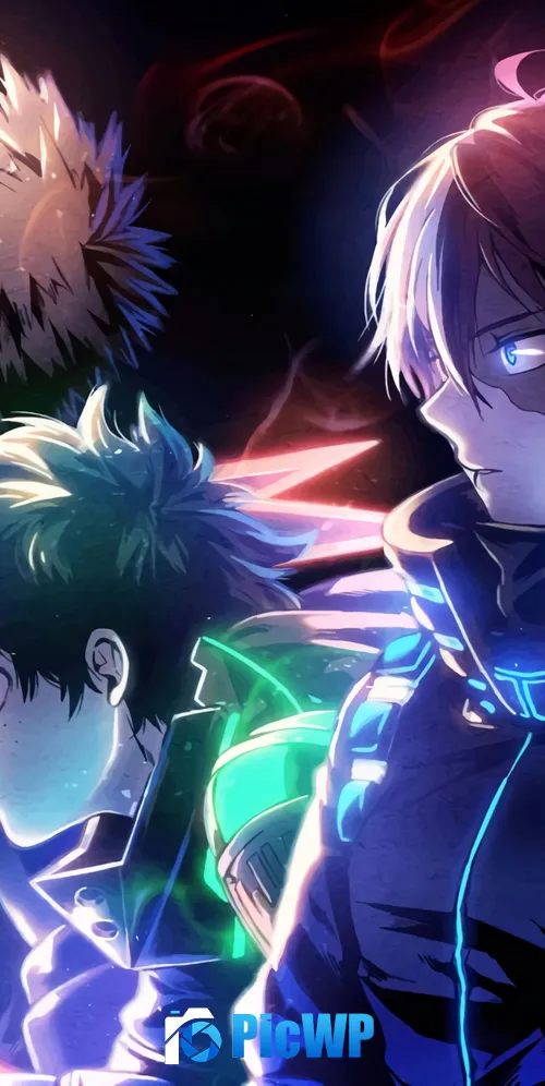 My Hero Academia Neon 3K Mobile Wallpaper