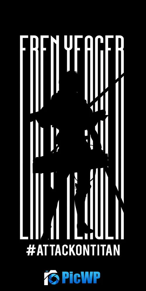 Eren Yeager Minimalist 3K Mobile Wallpaper