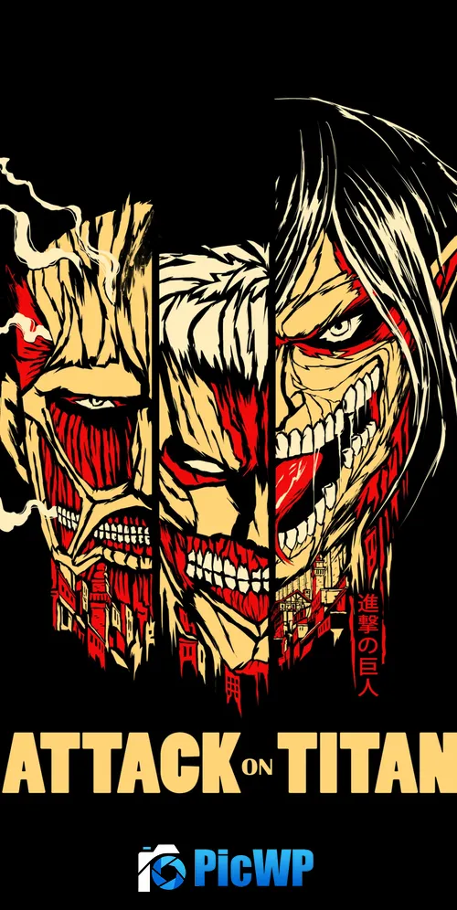 Attack on Titan AMOLED 3K Mobile Wallpaper