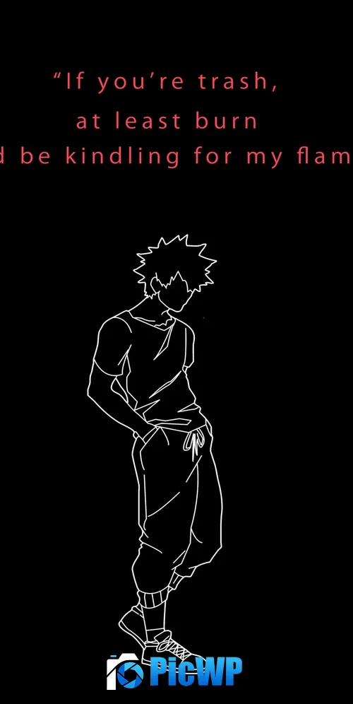 Dabi quotes Minimalist 3K Mobile Wallpaper