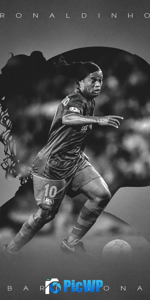 Ronaldinho Monochrome 3K Mobile Wallpaper
