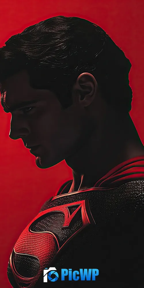 Superman Red aesthetic 3K Mobile Wallpaper