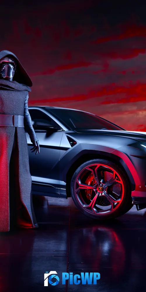 Kylo Ren Lamborghini Urus 3K Mobile Wallpaper
