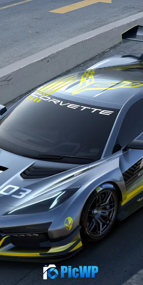 Chevrolet Corvette Z06 GT3 R Race cars 3K Mobile Wallpaper