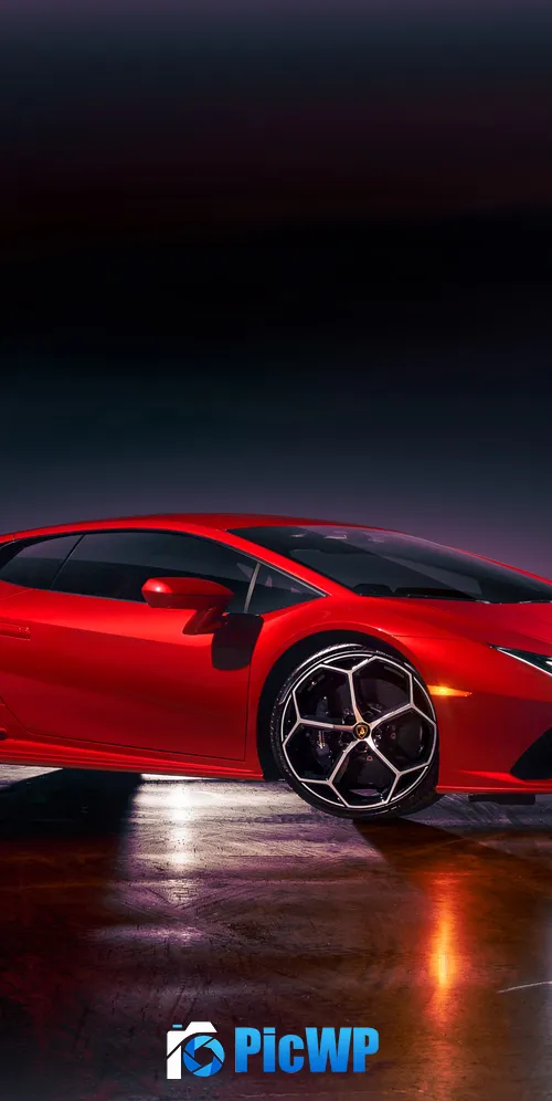 Lamborghini Huracan EVO Red cars 3K Mobile Wallpaper