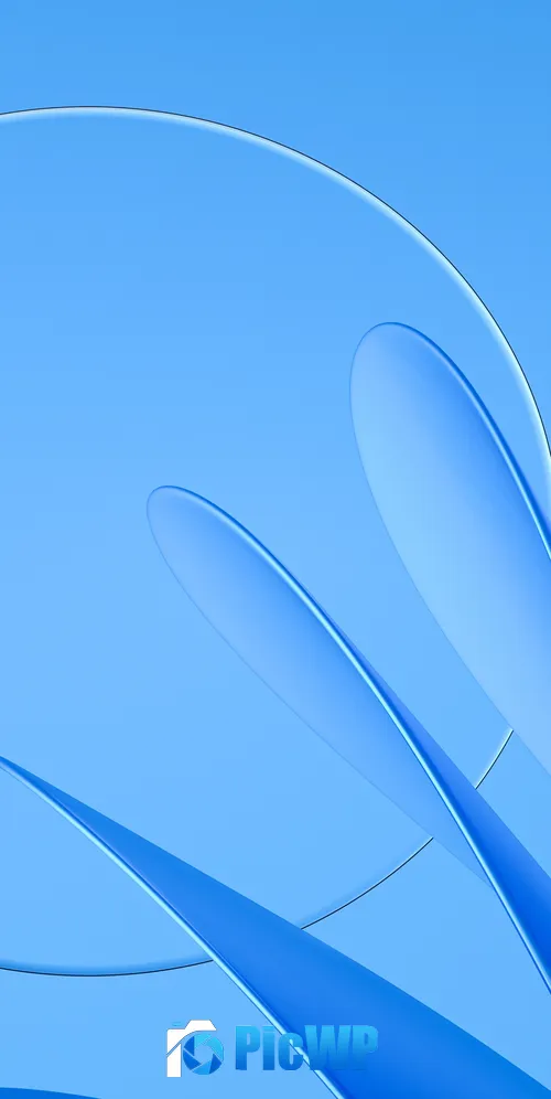 Glass Blue background 3K Mobile Wallpaper