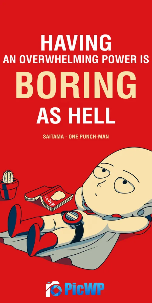 Saitama Red background 3K Mobile Wallpaper