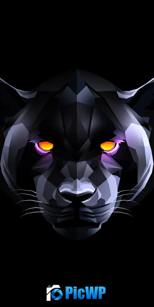 Black Panther Black background 3K Mobile Wallpaper