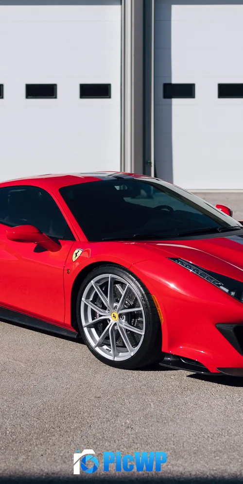 Ferrari 488 Pista Red cars 3K Mobile Wallpaper