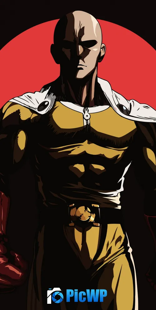 Saitama Dark background 3K Mobile Wallpaper