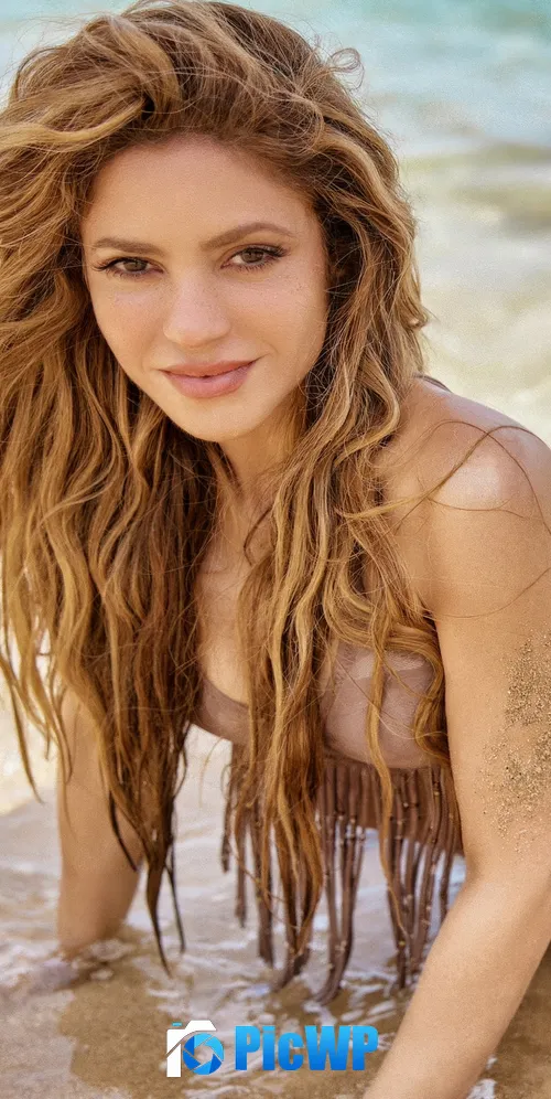Shakira Beach Photoshoot 2024 3K Mobile Wallpaper