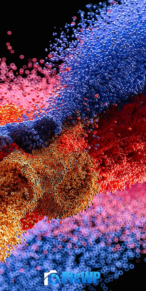 Particle explosion Colorful 3K Mobile Wallpaper