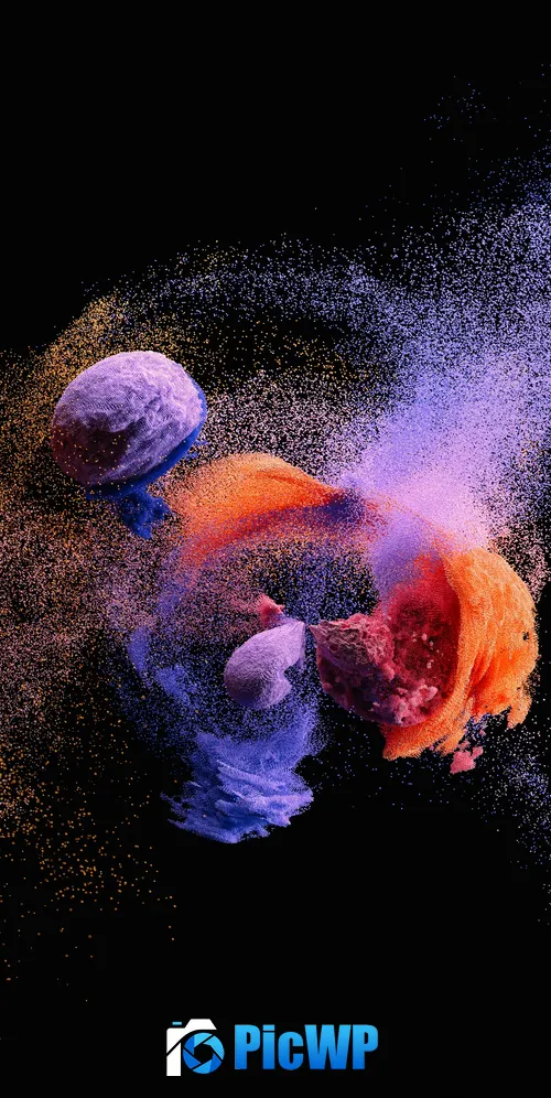 Particle explosion AMOLED 3K Mobile Wallpaper