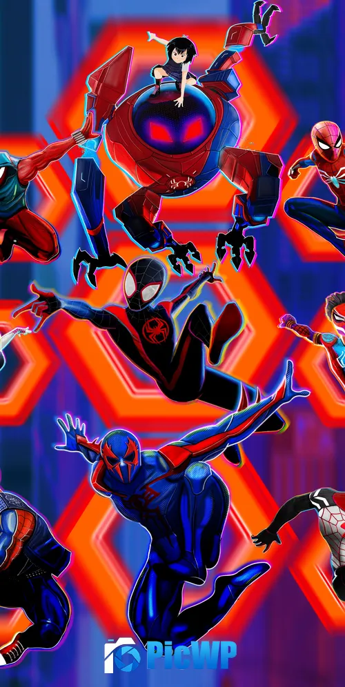 Spider-Man: Across the Spider-Verse Superheroes 3K Mobile Wallpaper