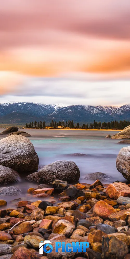 Lake Tahoe Sierra Nevada mountains 3K Mobile Wallpaper
