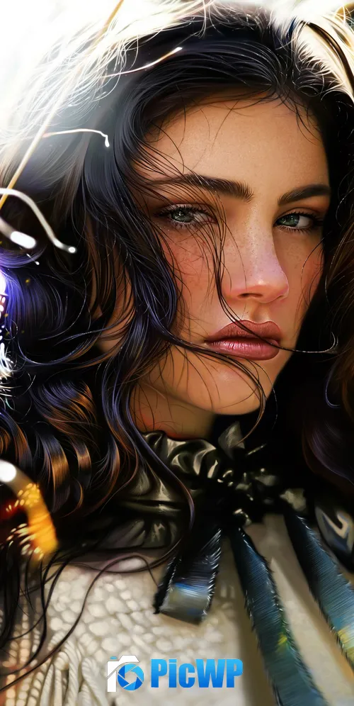 Beautiful woman Illustration 3K Mobile Wallpaper